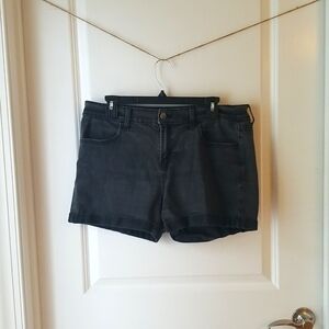 Black jean shorts